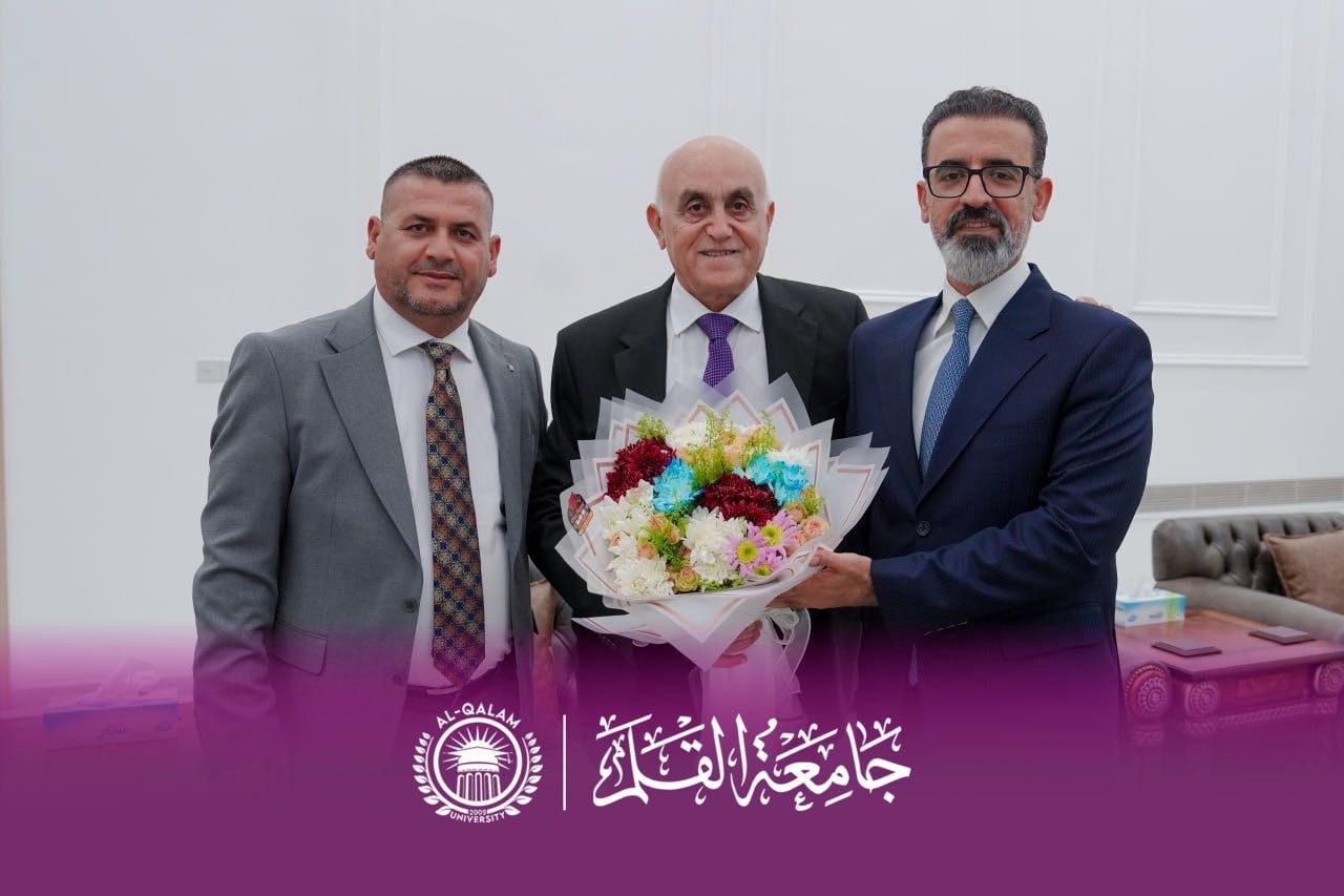 الدكتور برزنجي ورئيس مجلس إدارة جامعة القلم يهنئان محافظ كركوك بفوزه في الانتخابات البرلمانية